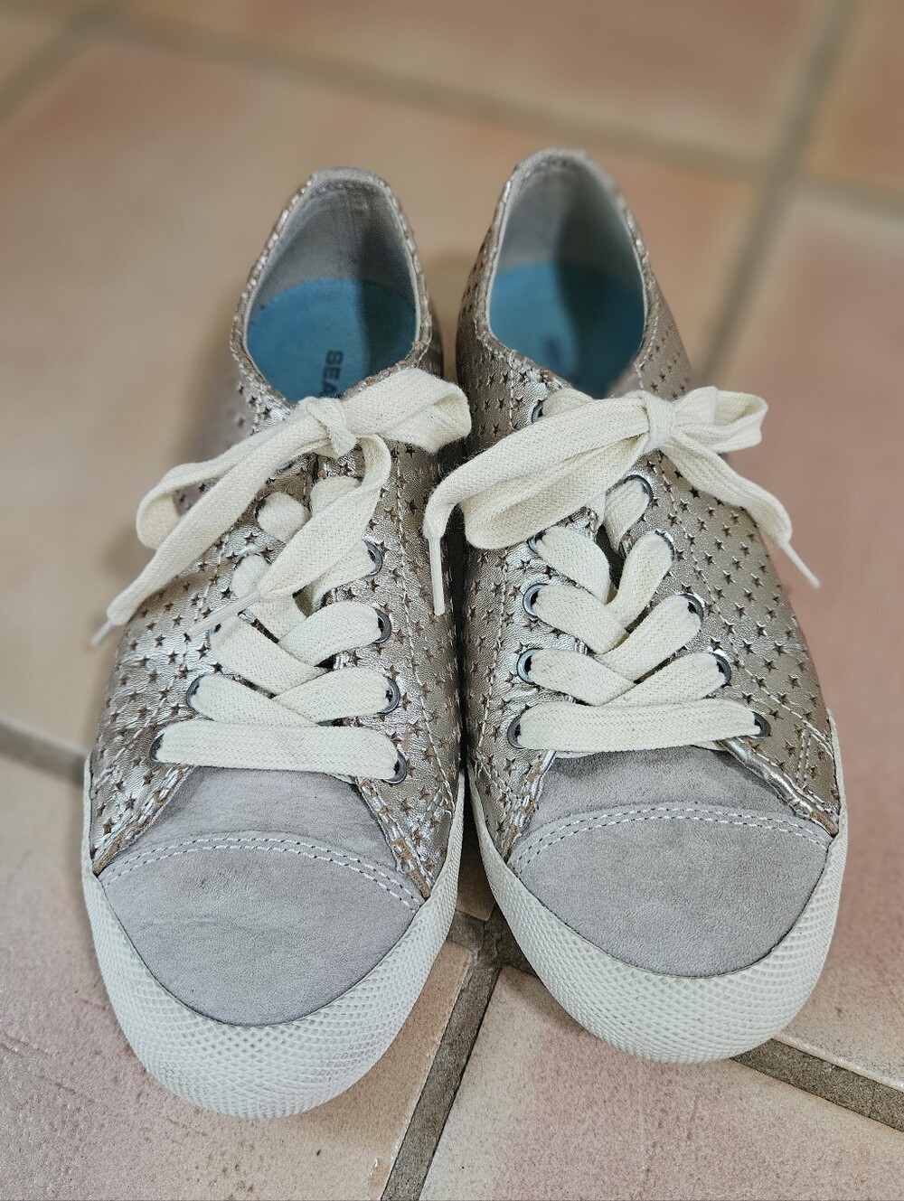 Seavees Army Issue Low Celestial Metallic Napa Leather Sneakers